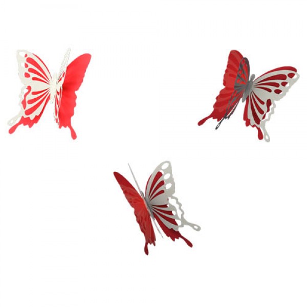 Бабочки комплект 10 шт., красный