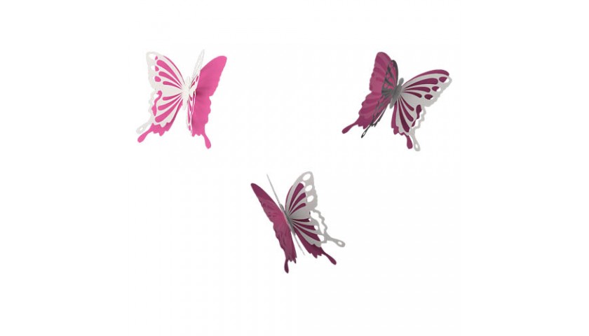 Бабочки комплект 10 шт., розовый