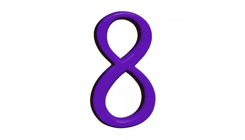 Цифра 8, фиолетовый