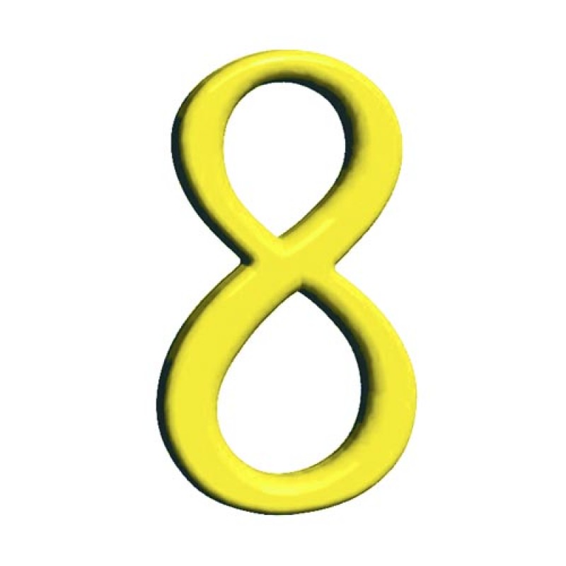 Цифра 8, желтый