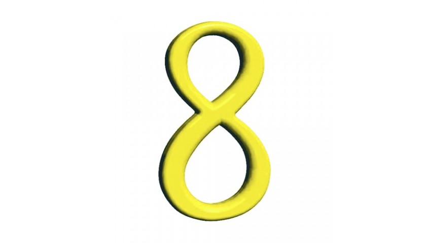 Цифра 8, желтый