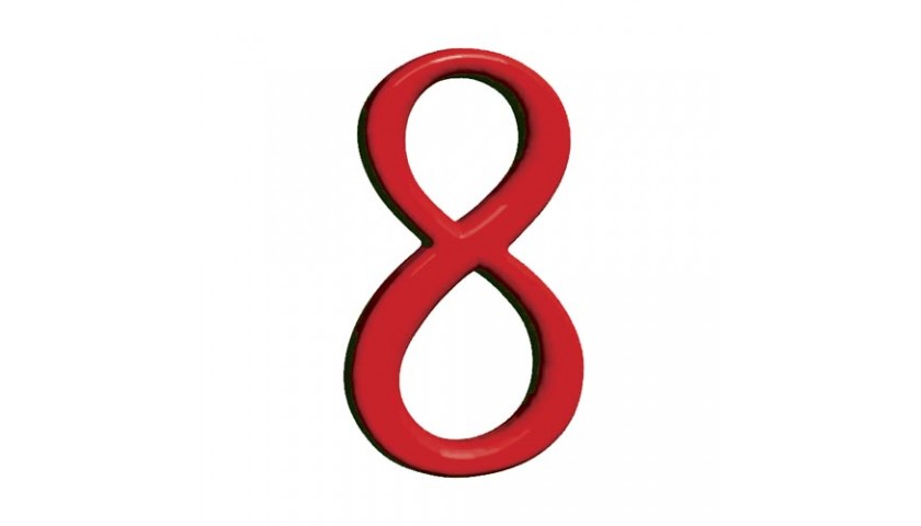 Цифра 8, красный