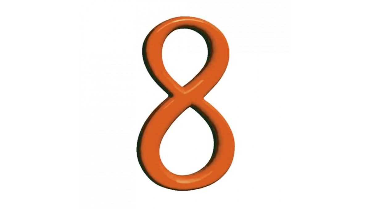 Вок сем. Цифра 8. Цифра 8 оранжевая. Восьмерка цифра. Цитфроа 8.