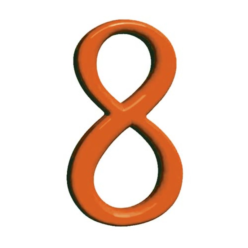 Цифра 8, оранжевый