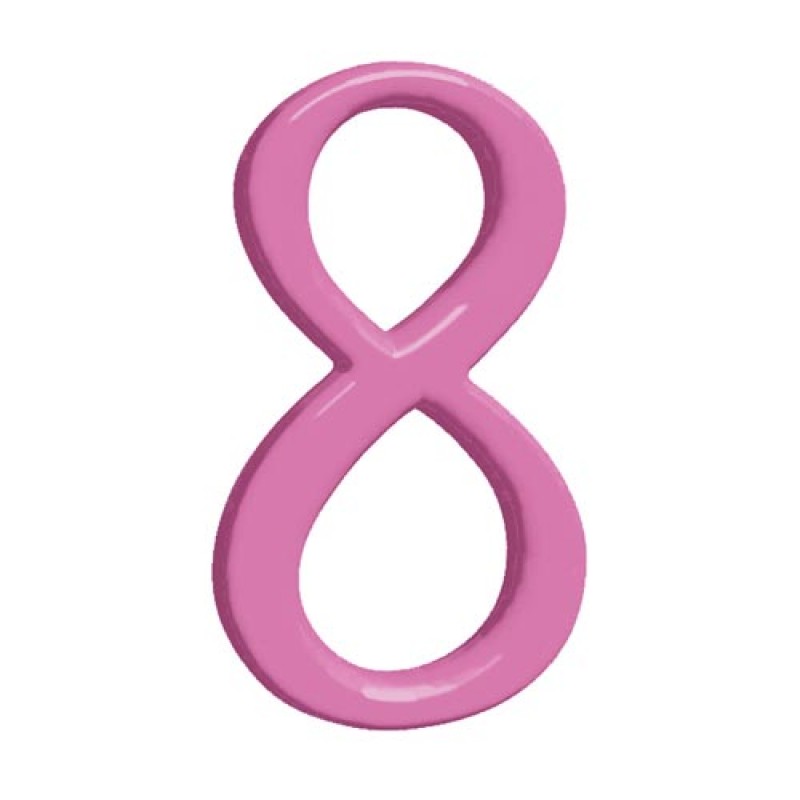 Цифра 8, розовый
