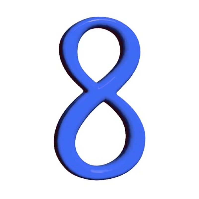 Цифра 8, синий