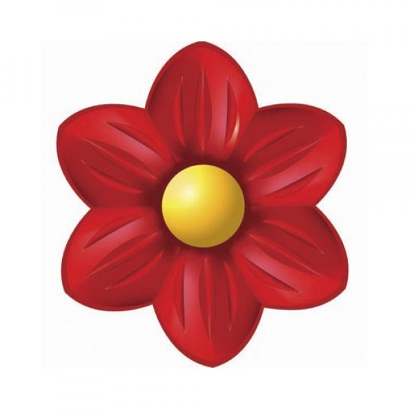 Цветок 1, красный