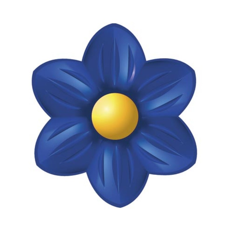 Цветок 3, синий