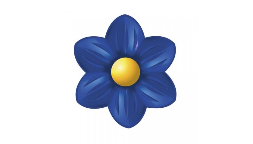 Цветок 3, синий