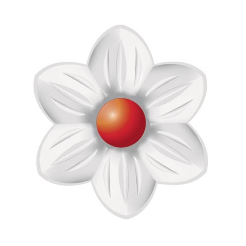 Цветок 4, белый