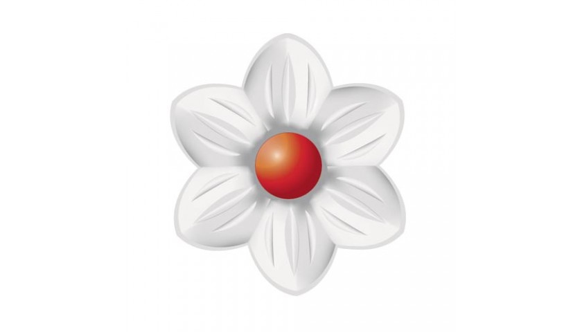 Цветок 4, белый