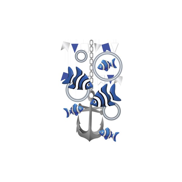 Якорь 120 см, серебряный